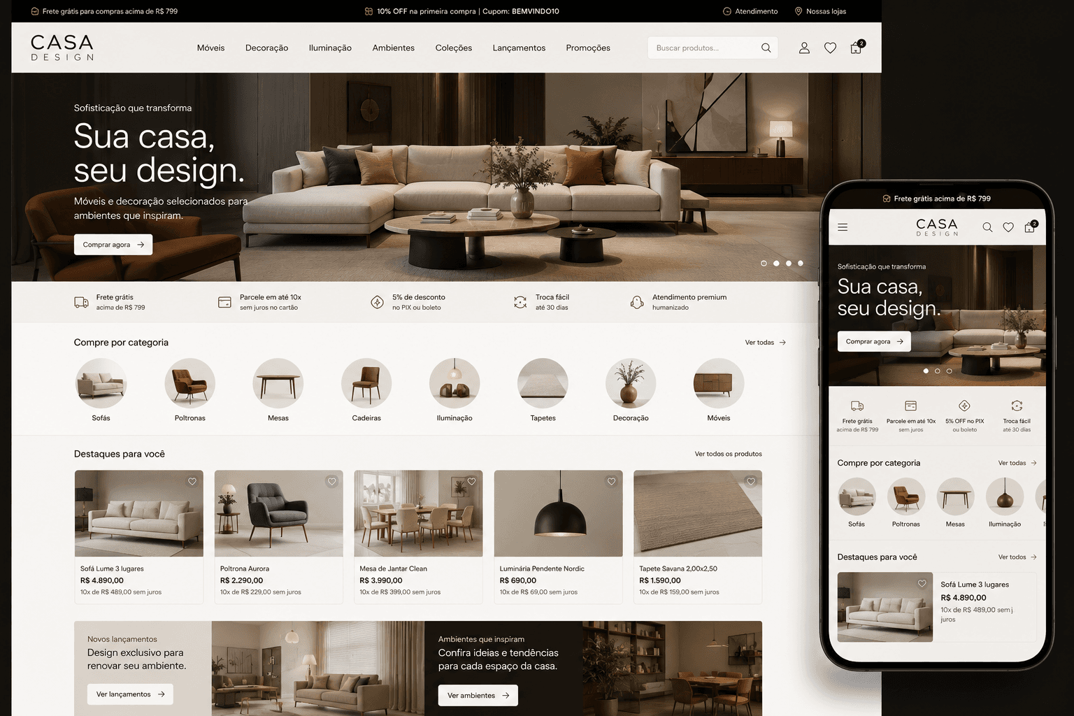 Casa Designer — e-commerce