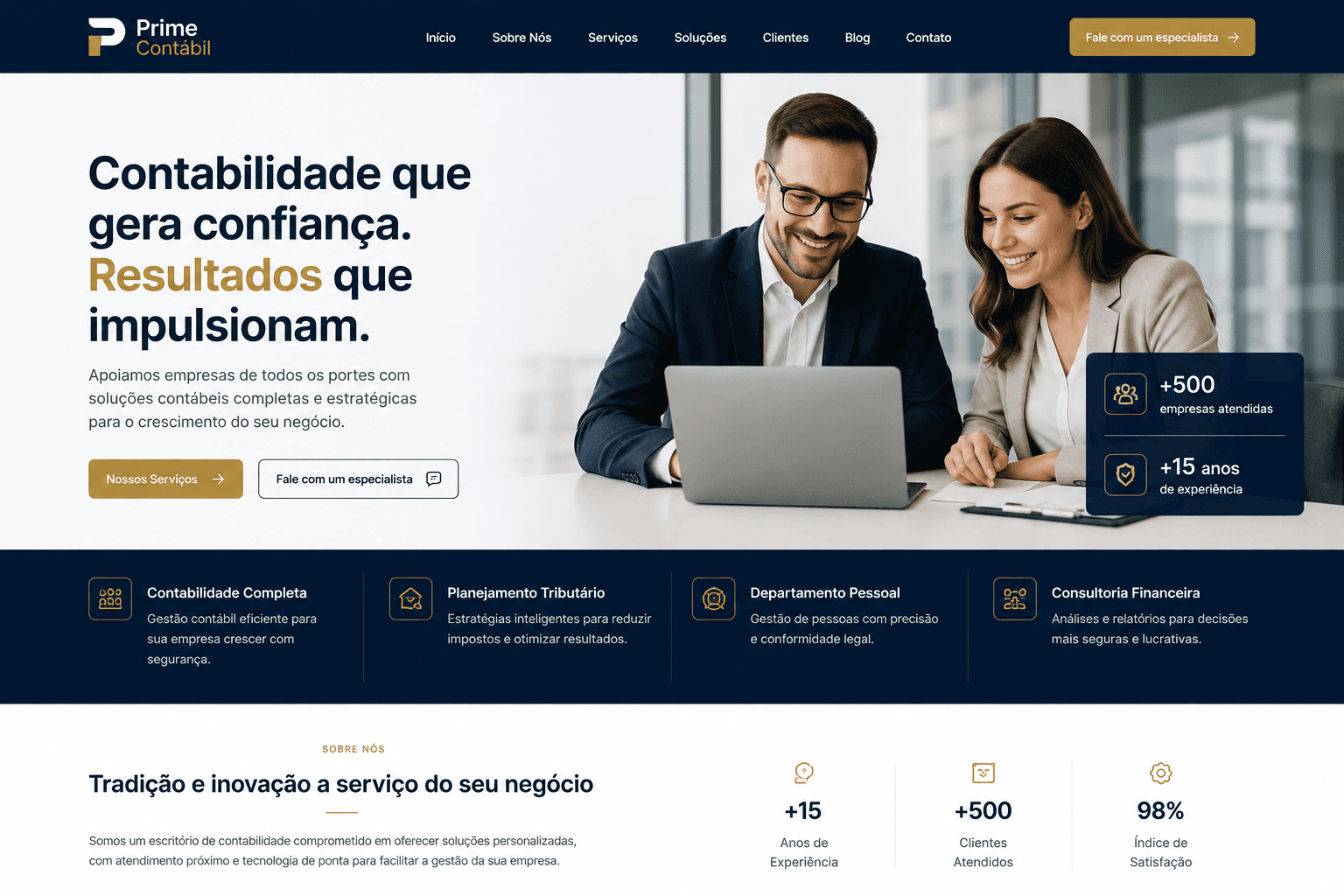 Prime Contábil — site institucional